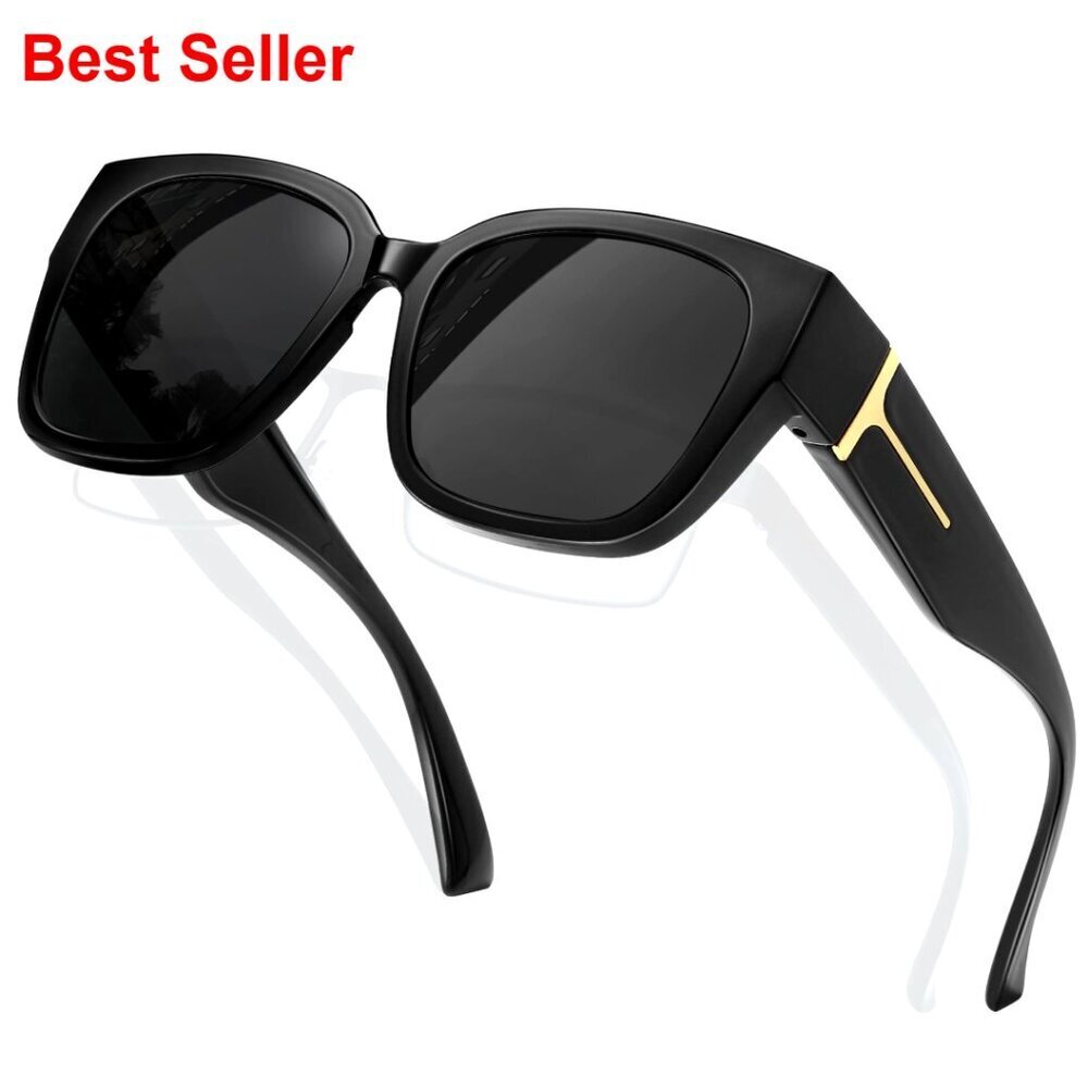 Oversized Fit Over Glasses Sunglasses Polarized UV400 Square Frame